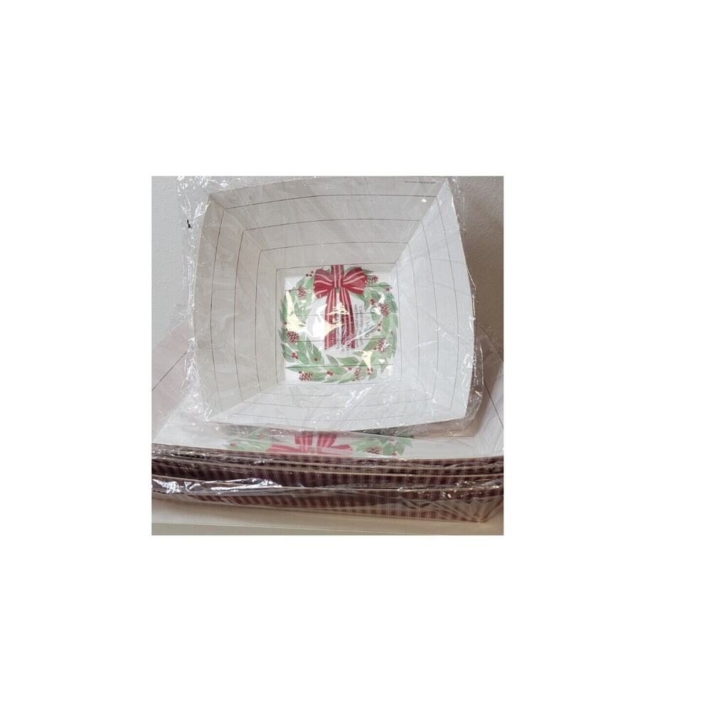 Brother Sister Design Studio Christmas Party Paper Trays Bowls New Lot Of 10